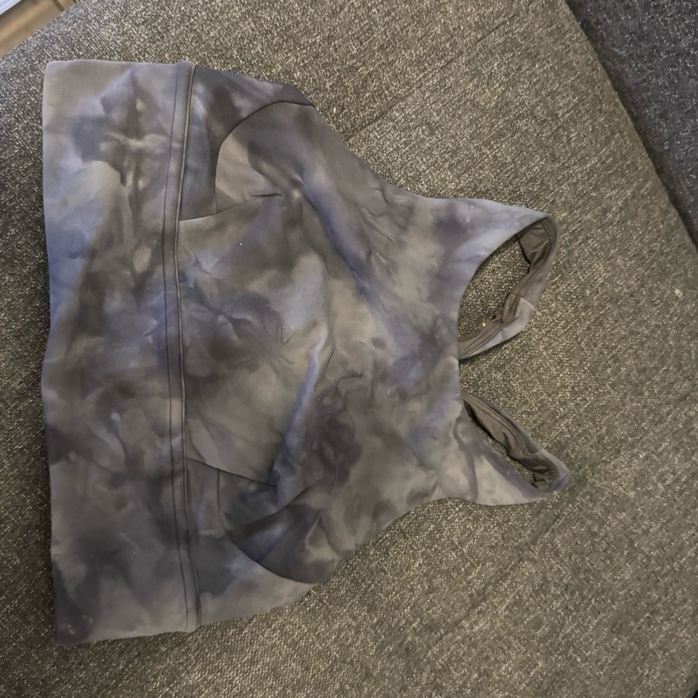 Gray Tie-Dye Sports Bra Diamond Dye